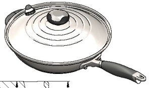 10.5" Gourmet Skillet w/ cover