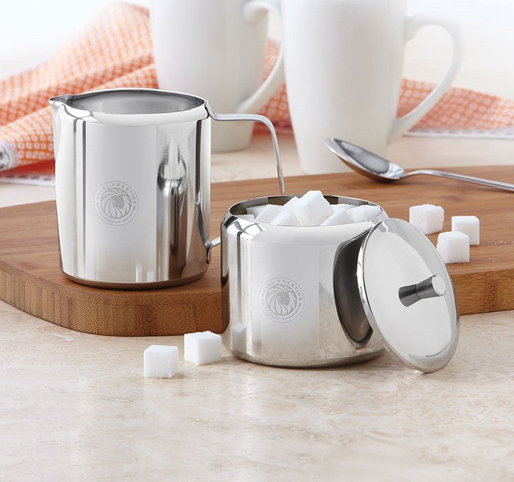 2pc Stainless Steel Sugar & Creamer Set